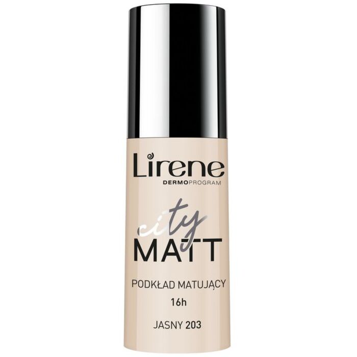 Lirene City Matt Fluid Smoothing Bright - matinį atspalvį suteikiantis makiažo skystis su lyginamuoju efektu 30 ml