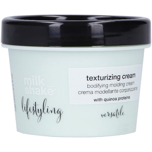 „Milk Shake Lifestyling Texturizing Cream“ – formavimo kremas plaukų tekstūrai pagerinti.