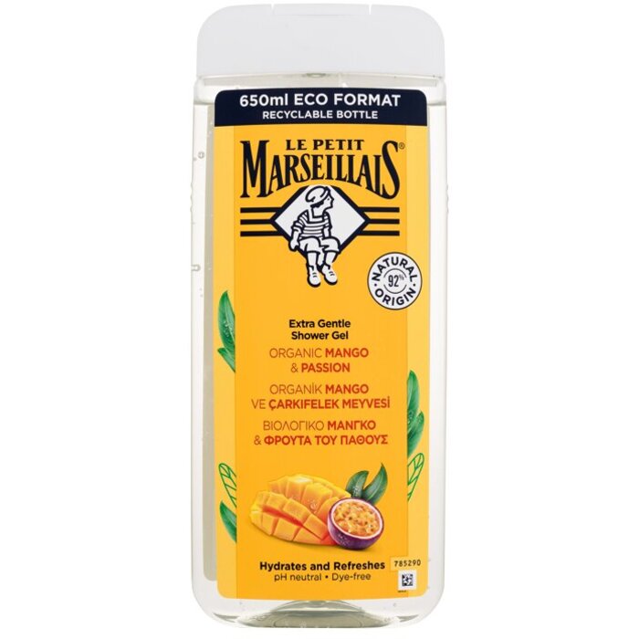Le Petit Marseillais Ypač švelnus dušo želė su organiniu mangu ir aistra