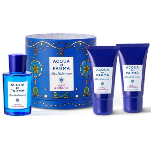 Acqua di Parma Blu Mediterraneo - Mirto di Panarea dovanų rinkinys EDT 75 ml, dušo gelis 40 ml ir kūno losjonas 40 ml