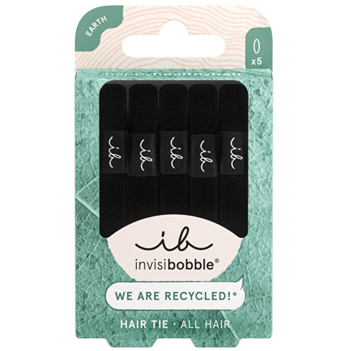 Invisibobble plaukų segtukas juodas - 5 vnt. plaukų segtukų