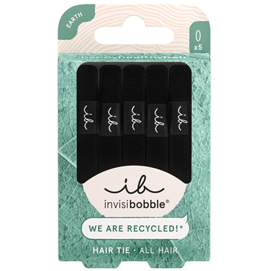 Invisibobble plaukų segtukas juodas - 5 vnt. plaukų segtukų
