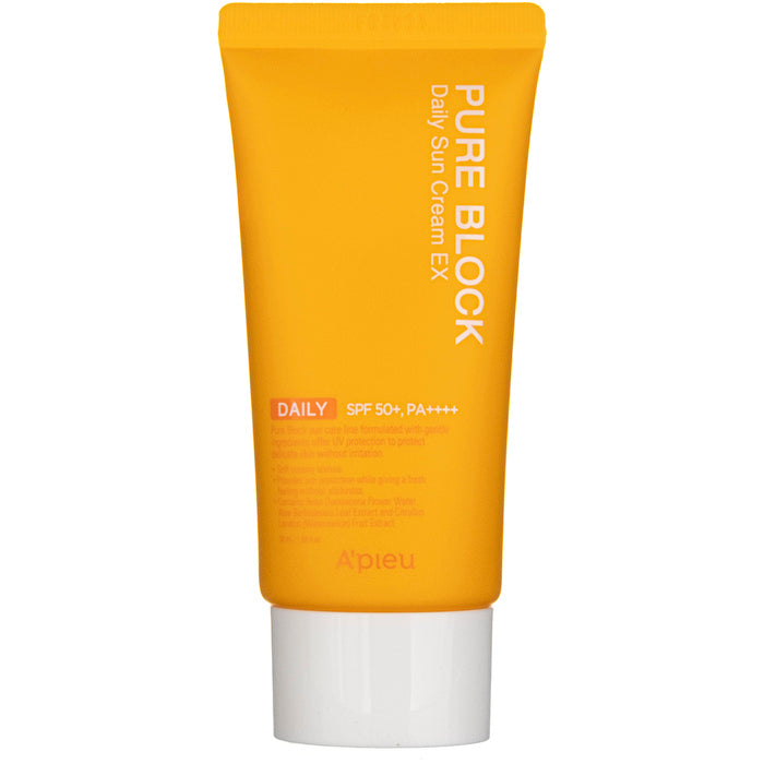 A'pieu Pure Block Natural Daily Cream Sun Cream EX SPF 50+ – Apsauga nuo saulės