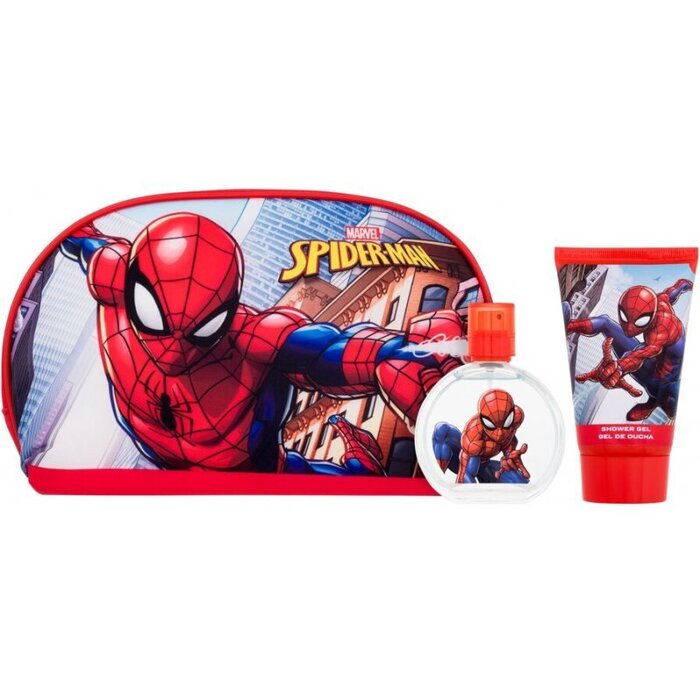 FRAGRANCES FOR CHILDREN Spiderman Dovanų Rinkinys EDT 50 ml, dušo gelis 100 ml ir kosmetinė