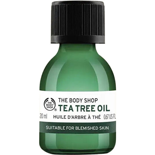 „The Body Shop“ arbatmedžio aliejus veidui – arbatmedžio aliejus nuo odos trūkumų