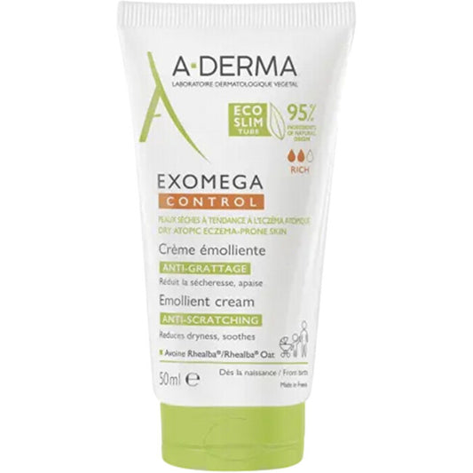 A-Derma Exomega Control minkštinamasis kremas – kremas sausai odai, linkusiai į atopinę egzemą.
