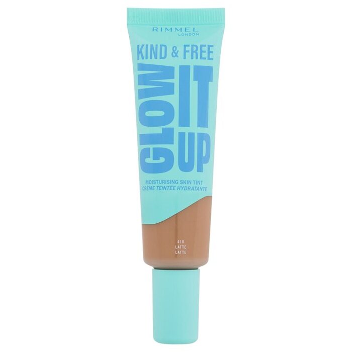Rimmel „Kind & Free Glow It Up“ drėkinamasis odos atspalvis – drėkinamasis makiažo pagrindas jautriai, sausai ir normaliai odai, 30 ml