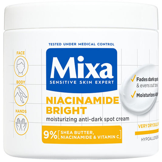Mixa Niacinamide Bright drėkinamasis kremas nuo tamsių dėmių