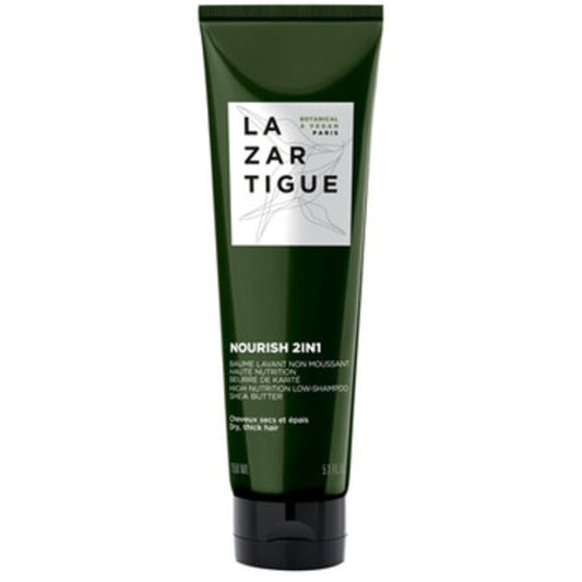 Lazartigue Nourish 2in1 High Nutrition Low-Šampūnas – maitinamasis šampūnas šiurkštiems ir sausiems plaukams