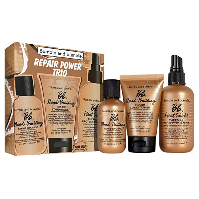 „Bumble ir bumble Repair Power Trio“ rinkinys – plaukų priežiūros dovanų rinkinys