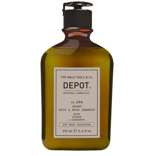 606 sandėlio sportinis plaukų ir kūno šampūnas