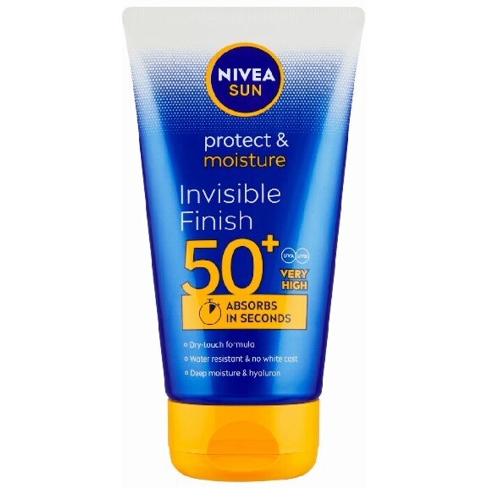 „Nivea Invisible Finish Sun Protect & Moisture“ pienelis nuo saulės SPF 50+ – pienelis nuo saulės