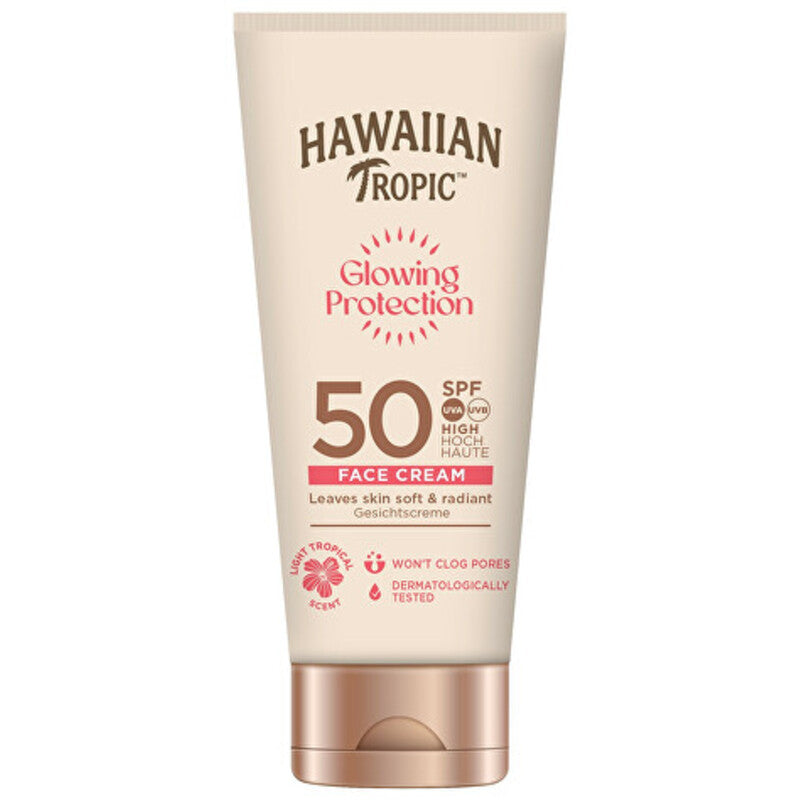 Hawaiian Tropic Glowing Protection Face Cream SPF 50 – kremas nuo saulės veidui