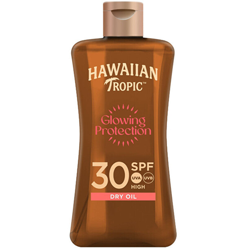 „Hawaiian Tropic“ švytintis apsauginis sausas aliejus su SPF 30 – sauso įdegio aliejus