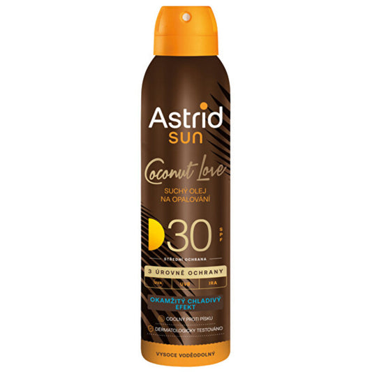 Astrid Sun Dry Oil Coconut Love SPF 30 – sausas aliejus įdegiui