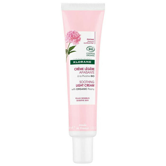 Klorane Bio Peony Soothing Light Cream - Raminantis odos kremas