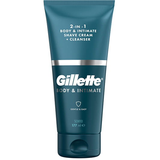 Gillette Body & Intimate Body & Intimate Shave Cream + Cleanser - 2 viename skutimosi kremas ir valiklis