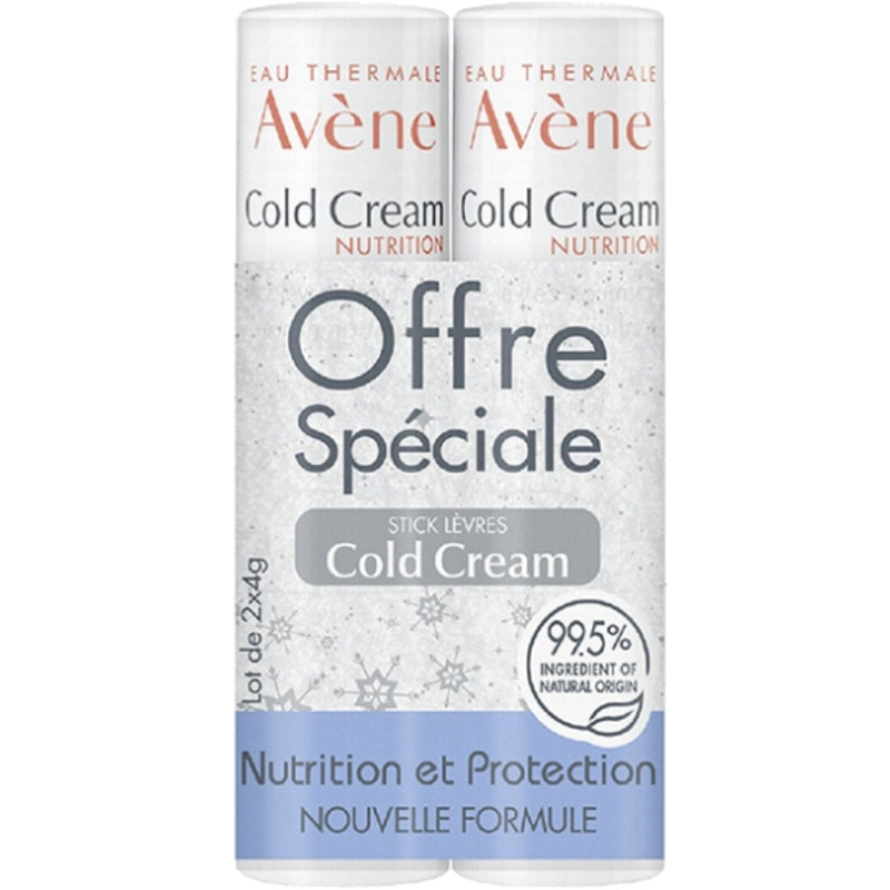 „Avène Cold Cream“ lūpų balzamas „Duopack“ – maitinamasis lūpų balzamų rinkinys