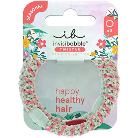 „Invisibobble Twistar Oasis Mint“ kasytės - gumytės, 3 vnt.