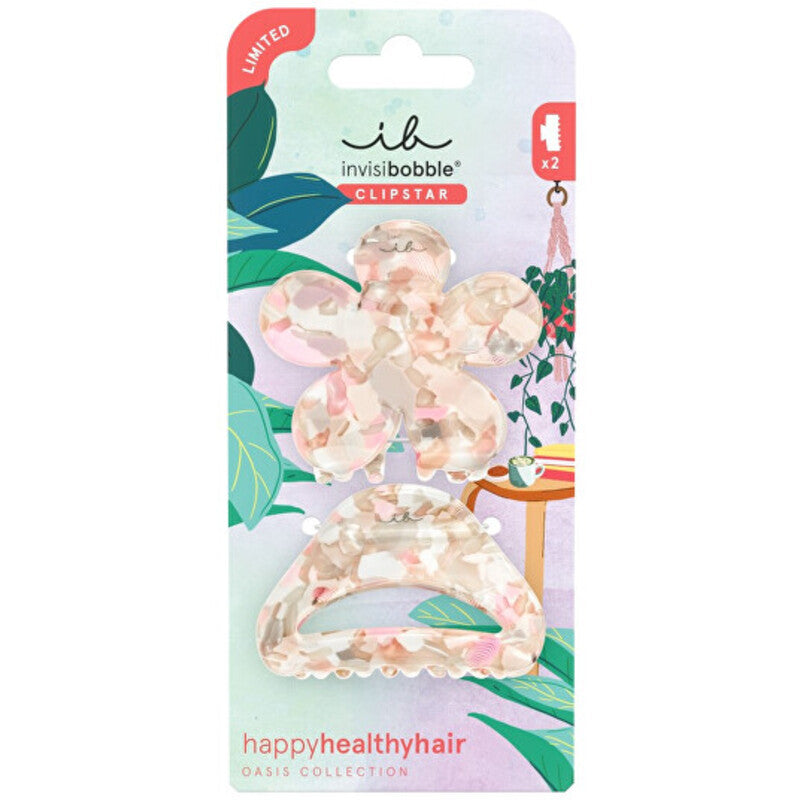 Invisibobble Clipstar Oasis Refreshed Bloom M - Plaukų segtukai (2 vnt.)