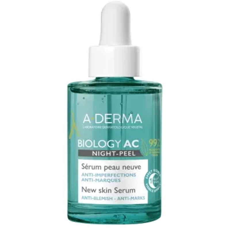 A-Derma Biology AC Night-Peel New Skin Serum – naktinis pilingas serumas