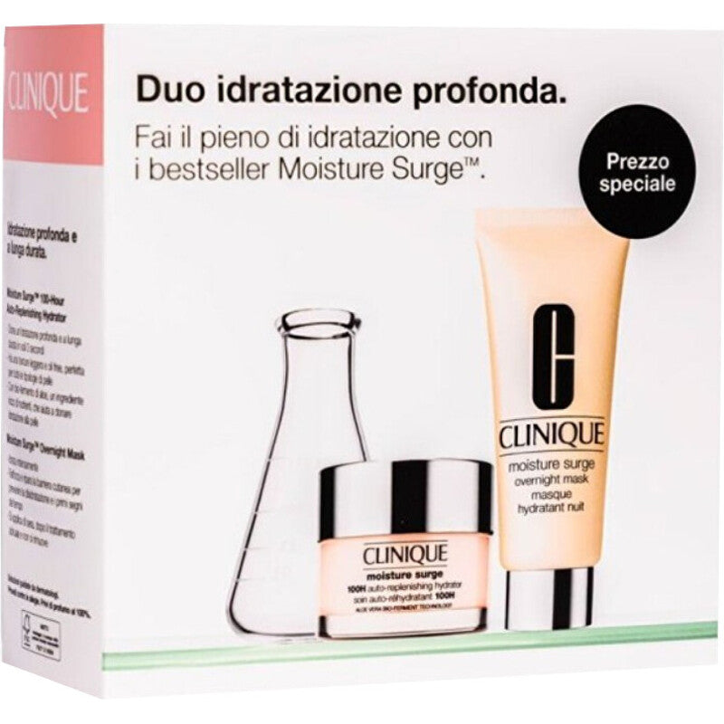 „Clinique Moisture Surge“ veido priežiūros rinkinys – drėkinamosios odos priežiūros dovanų rinkinys