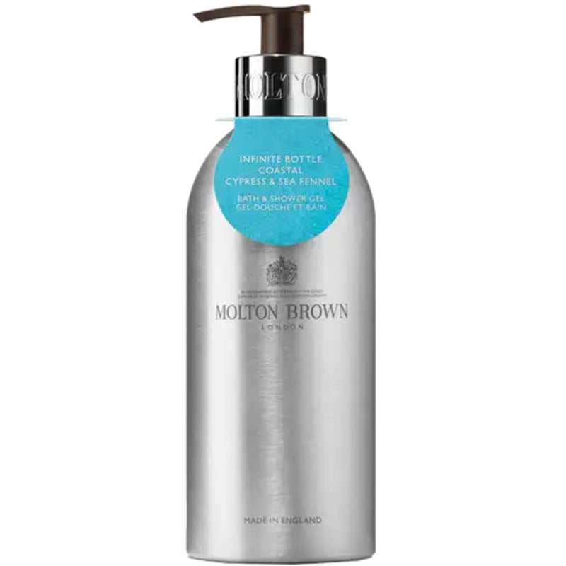 Molton Brown Coastal Cypress & Sea Fennel begalinis vonios ir dušo želė buteliuke - dušo želė
