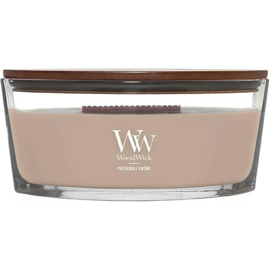 WoodWick Patchouli Créme Boat (pačiulių kremas) - Kvapi žvakė