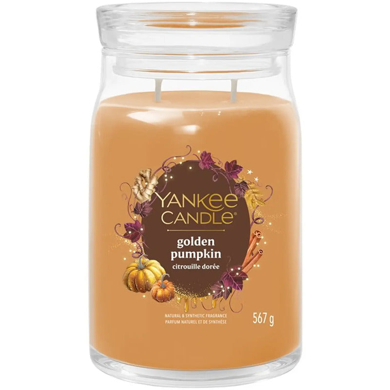Yankee Cirle Golden Pumpkin Signature (auksinis moliūgas) - Kvapioji žvakė