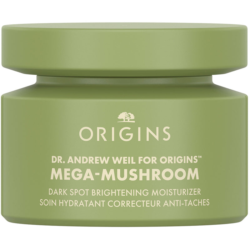„Origins Mega-Mushroom Dark Spot Brightening Moisturizer“ – vienijantis drėkiklis, kovojantis su odos trūkumais.