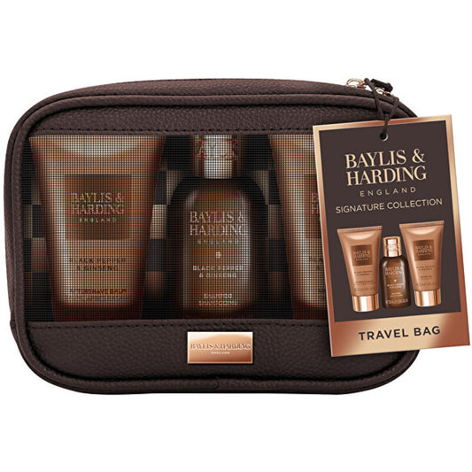 "Baylis & Harding" men's travel kit (black pepper and ginseng) gift set with bag