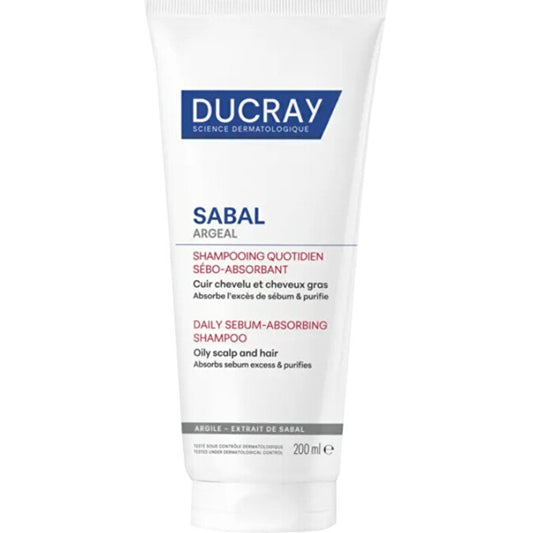 Ducray Sabal Daily Sebum-Absorbing šampūnas - Riebalus sugeriantis šampūnas