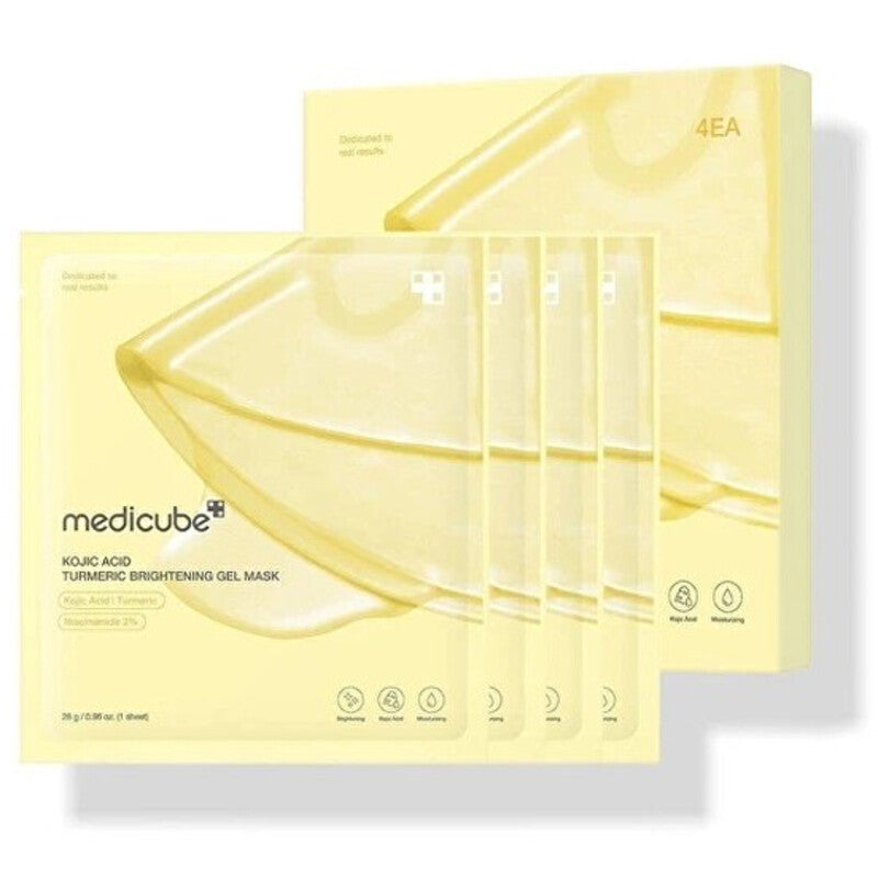 Medicube  Kojicinės rūgšties ir ciberžolės skaistinamoji gelinė kaukė – gelinė veido kaukė nuo amžiaus dėmių