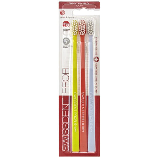 Swissdent Balinamasis minkštas Locarno (2 + 1) dantų šepetėlis