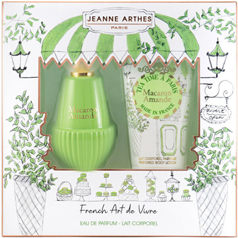 Jeanne Arthes Tea Time A Paris Macaron Amande Gift Set EDP 100 ml and Body Lotion 150 ml