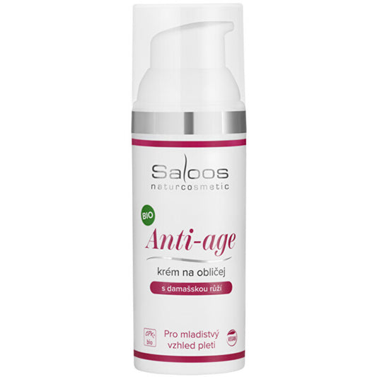 Saloos Natūralus senėjimą stabdantis kremas su rožėmis
